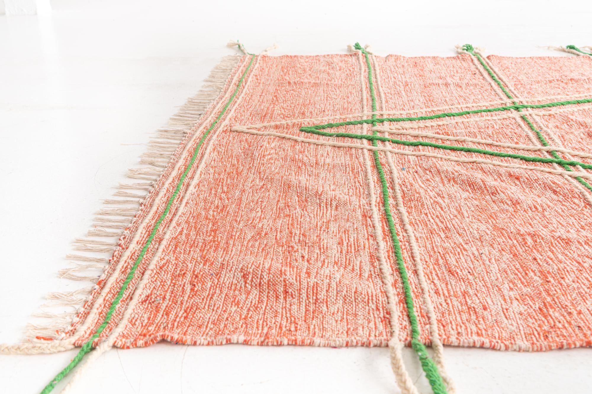 7' x 9' 9 Hand Knotted Moroccan Wool Rug