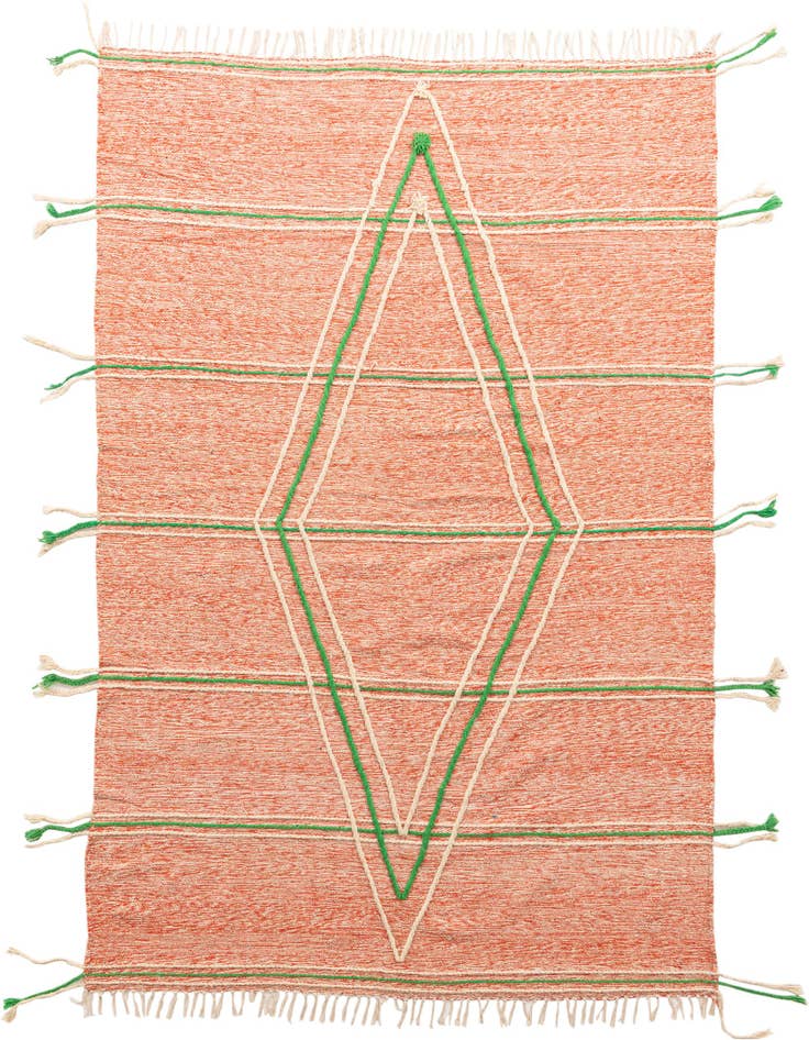Detail image of 7' x 9' 9 Hand Knotted Moroccan Wool Rug
