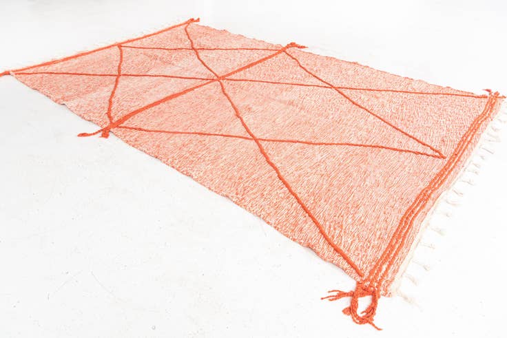 Detail image of 6' 6 x 10' 5 Hand Knotted Moroccan Wool Rug