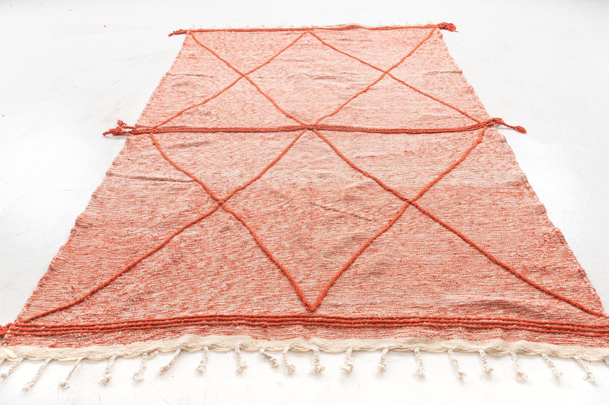 6' 6 x 10' 5 Hand Knotted Moroccan Wool Rug