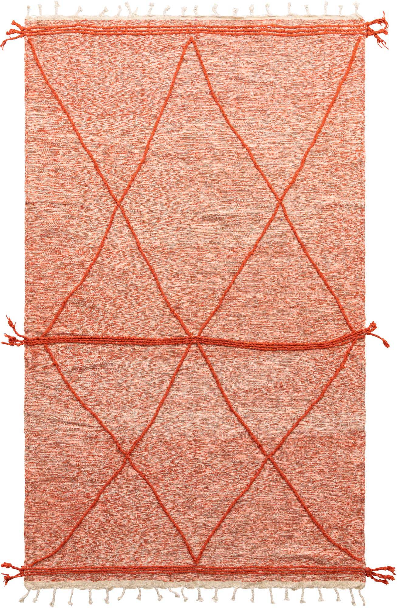 6' 6 x 10' 5 Hand Knotted Moroccan Wool Rug