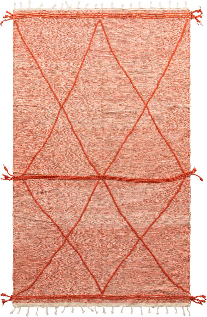 6' 6 x 10' 5 Hand Knotted Moroccan Wool Rug