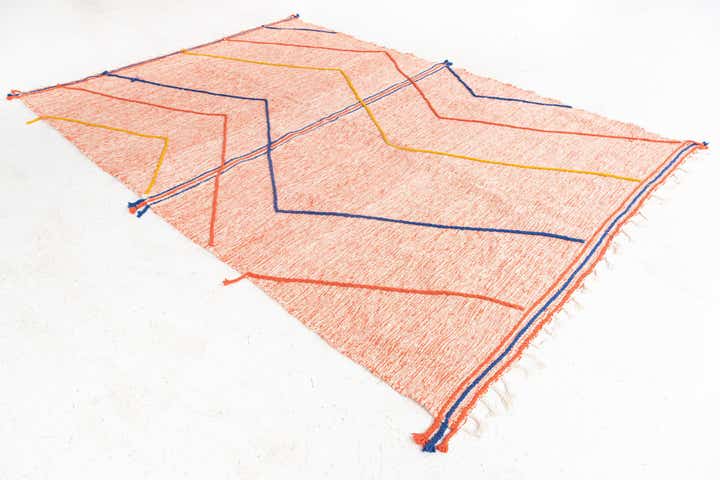 6' 5 x 9' 8 Hand Knotted Moroccan Wool Rug