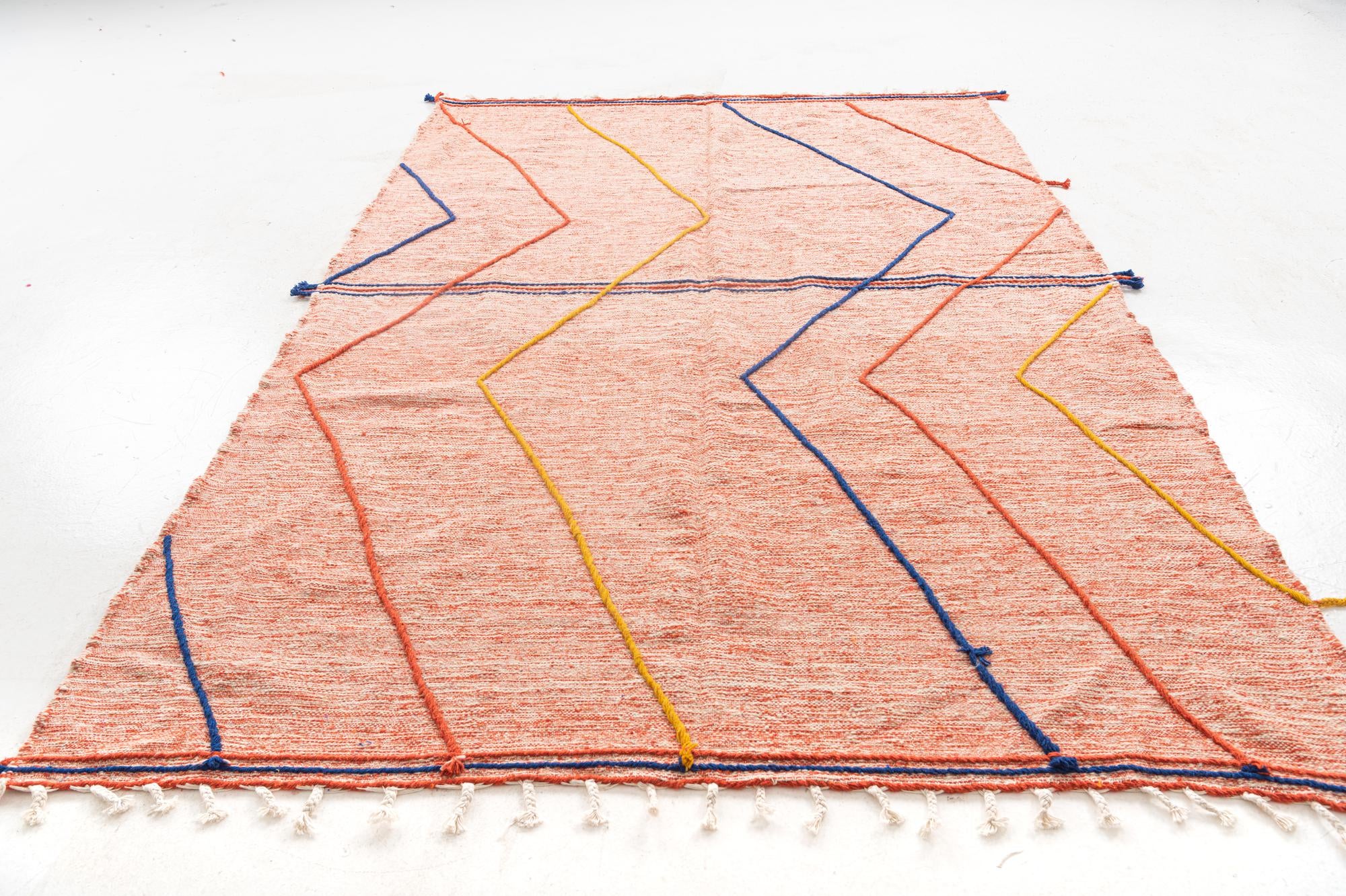 6' 5 x 9' 8 Hand Knotted Moroccan Wool Rug