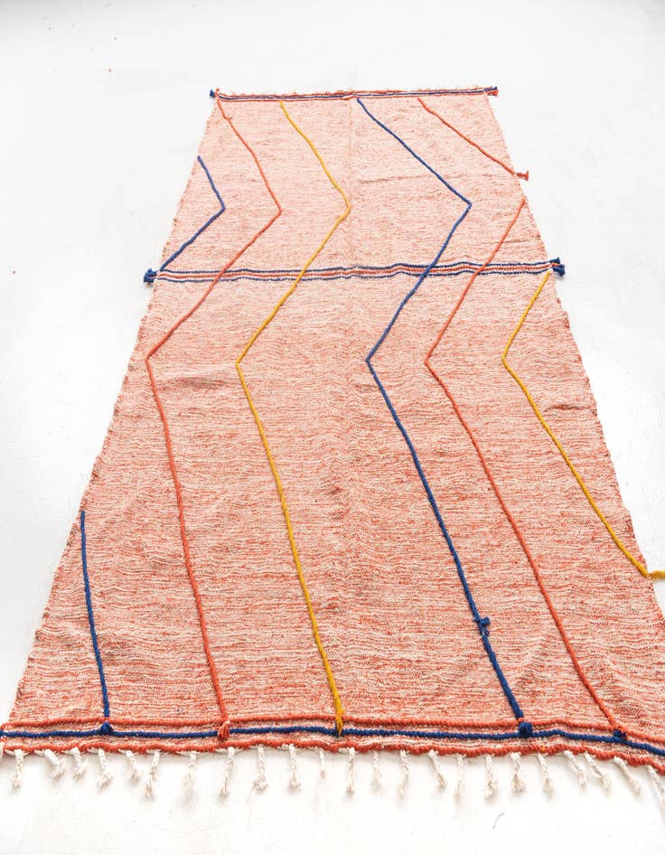 Detail image of 6' 5 x 9' 8 Hand Knotted Moroccan Wool Rug