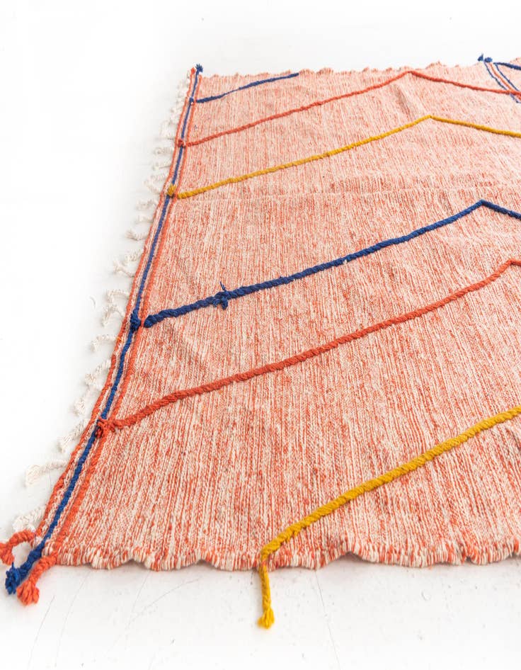 Detail image of 6' 5 x 9' 8  Hand Knotted Moroccan Wool Rug