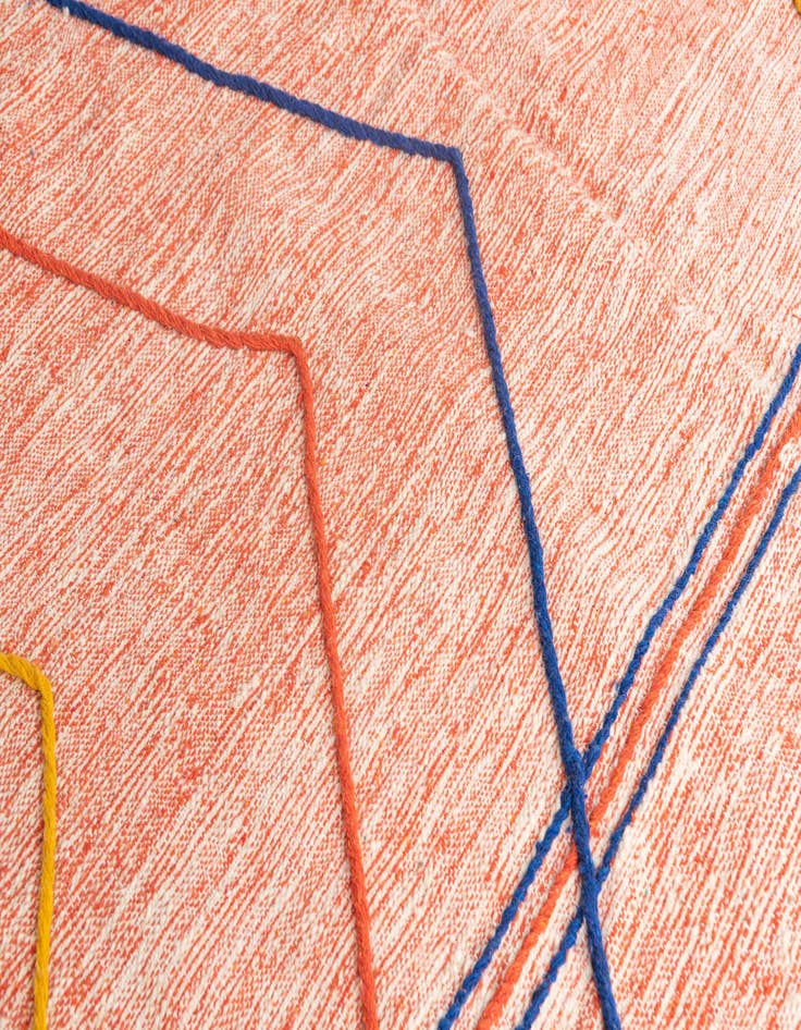 Detail image of 6' 5 x 9' 8 Hand Knotted Moroccan Wool Rug