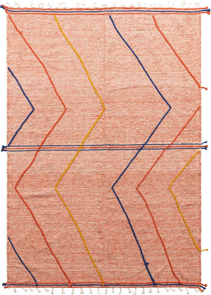 6' 5 x 9' 8 Hand Knotted Moroccan Wool Rug