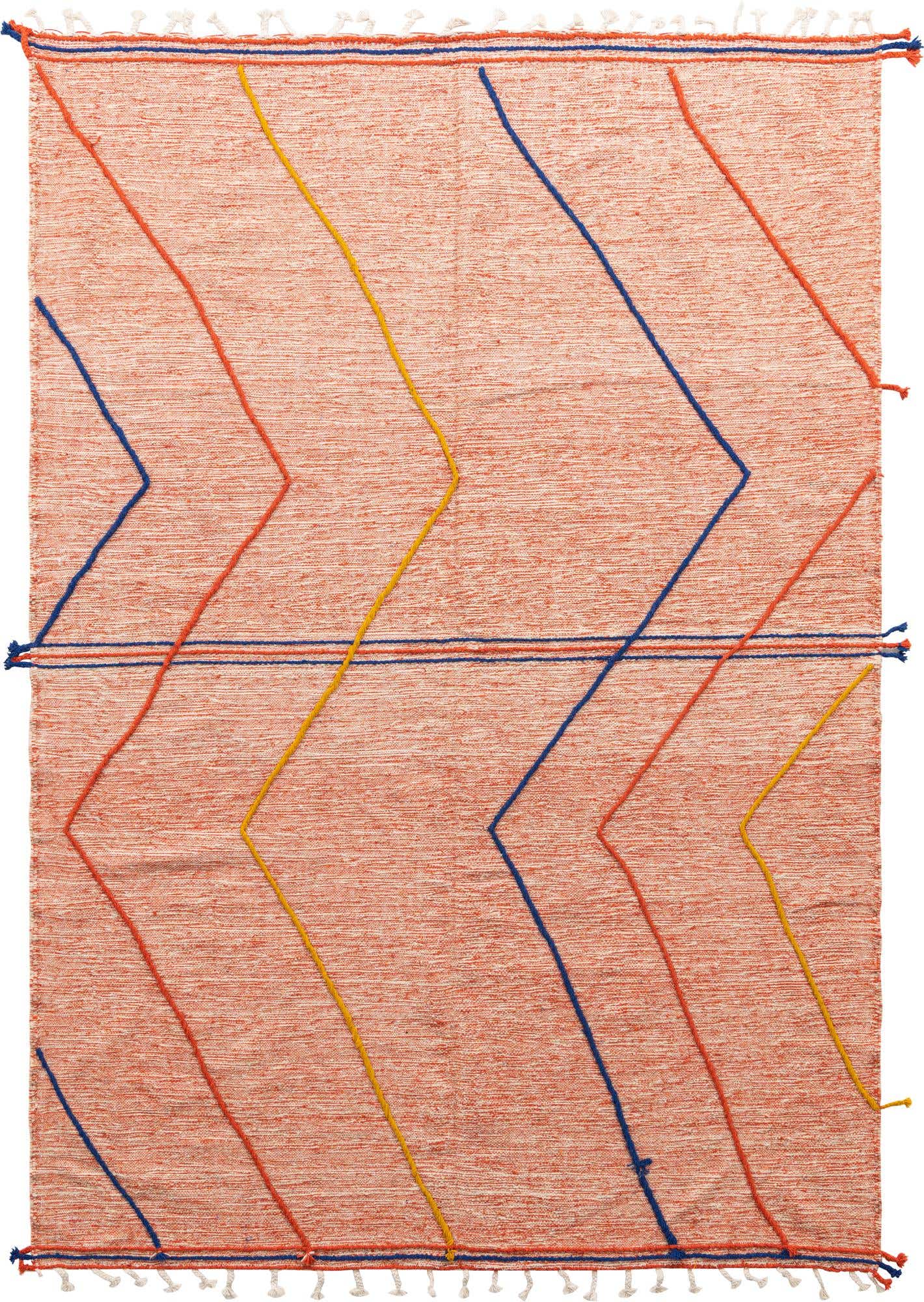 6' 5 x 9' 8 Hand Knotted Moroccan Wool Rug