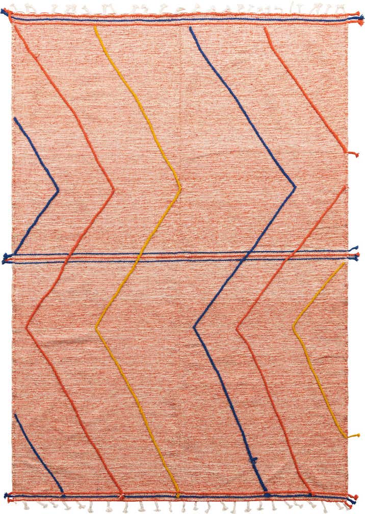 6' 5 x 9' 8 Hand Knotted Moroccan Wool Rug