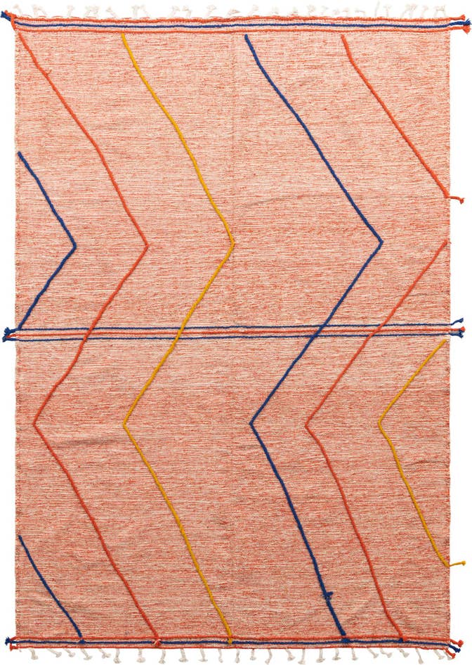 Detail image of 6' 5 x 9' 8 Hand Knotted Moroccan Wool Rug