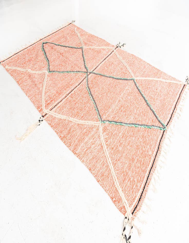 Detail image of 6' 7 x 10' 4  Hand Knotted Moroccan Wool Rug