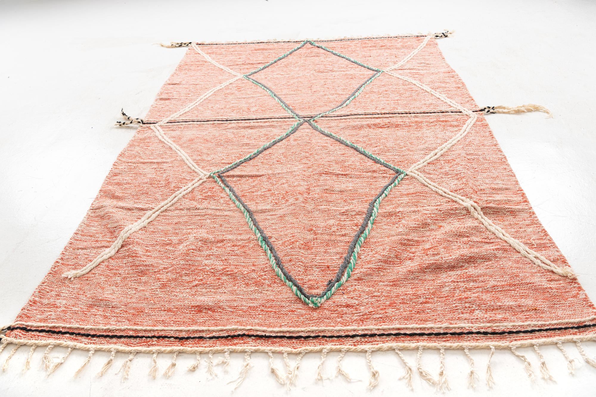 6' 7 x 10' 4 Hand Knotted Moroccan Wool Rug