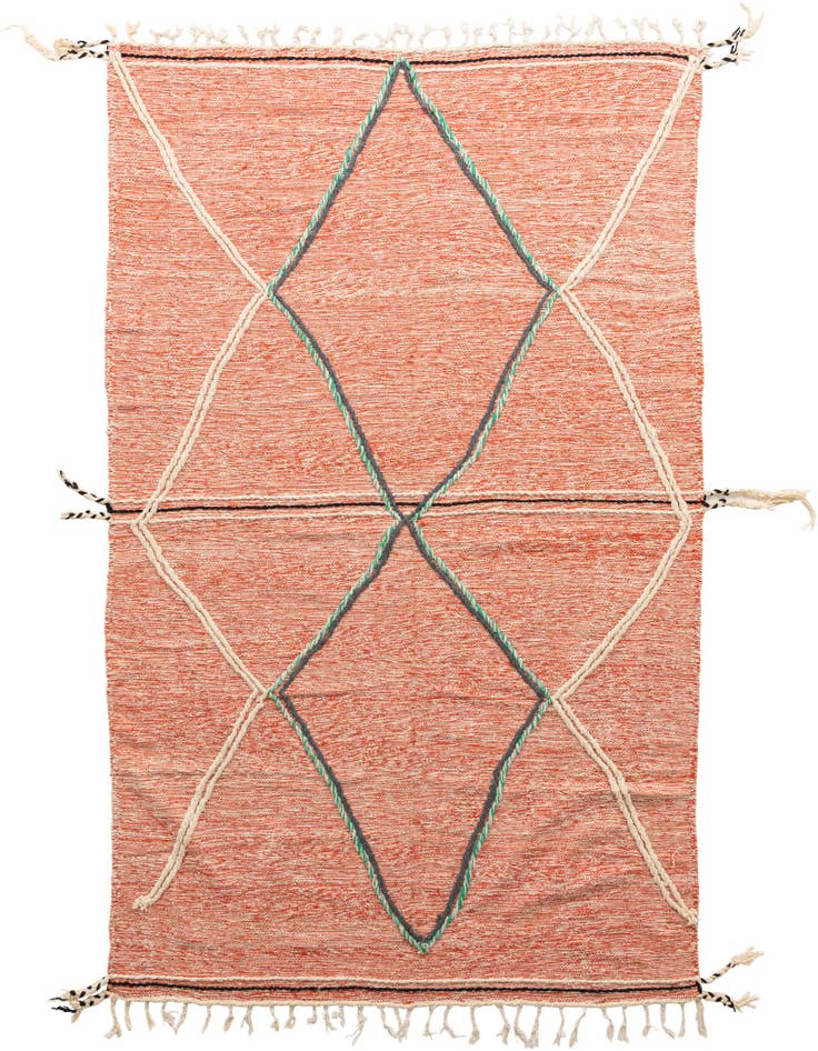 Detail image of 6' 7 x 10' 4 Hand Knotted Moroccan Wool Rug