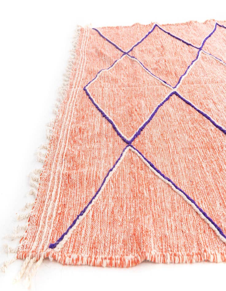 Detail image of 6' 8 x 9' 9  Hand Knotted Moroccan Wool Rug
