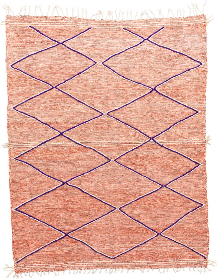 Detail image of 6' 8 x 9' 9 Hand Knotted Moroccan Wool Rug
