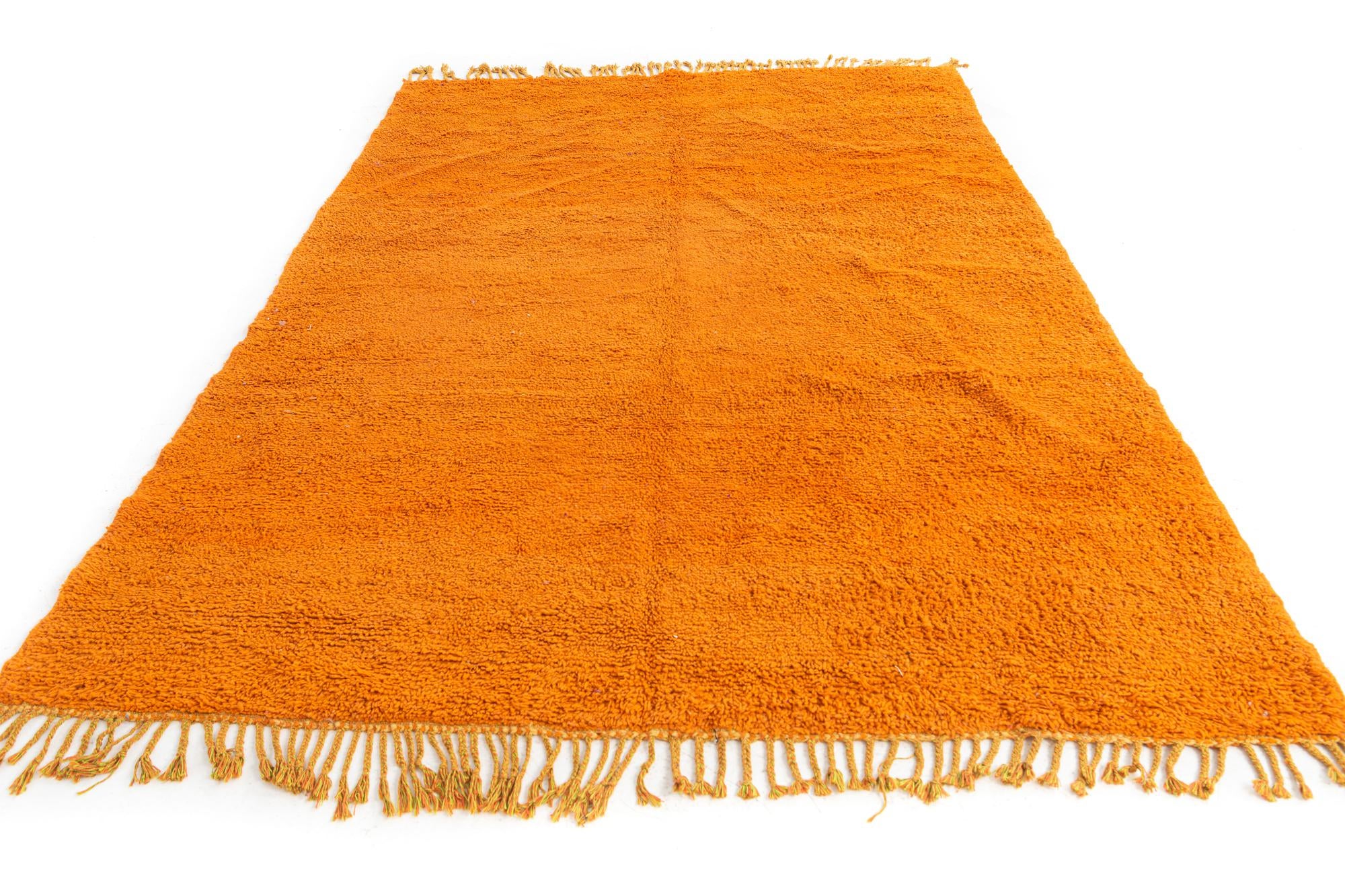 6' 9 x 9' 8 Hand Knotted Moroccan Wool Rug