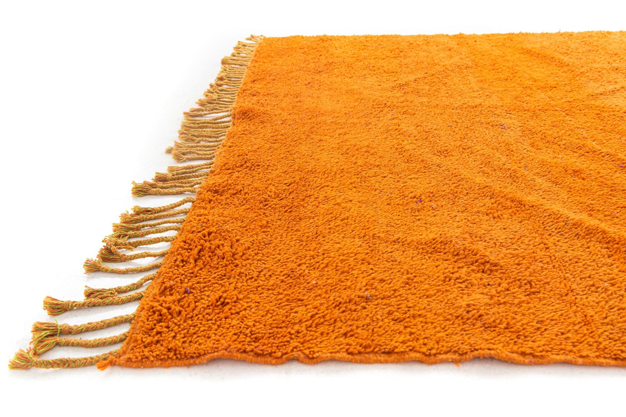 6' 9 x 9' 8 Hand Knotted Moroccan Wool Rug