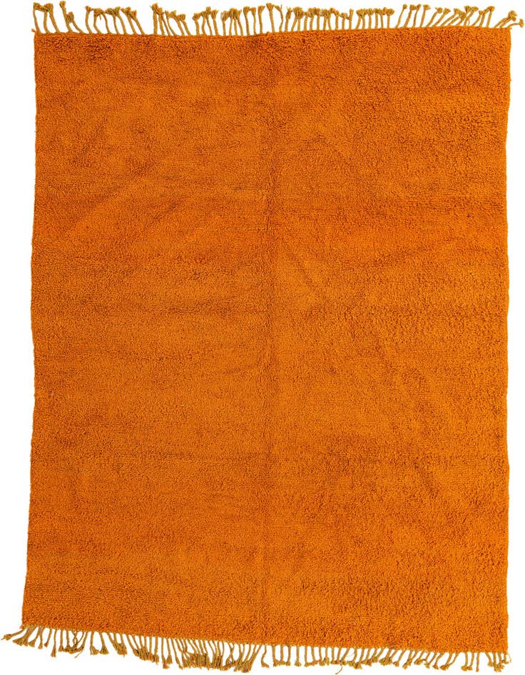 Detail image of 6' 9 x 9' 8 Hand Knotted Moroccan Wool Rug