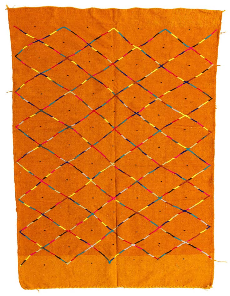 Detail image of 5' x 7' 8 Hand Knotted Moroccan Wool Rug