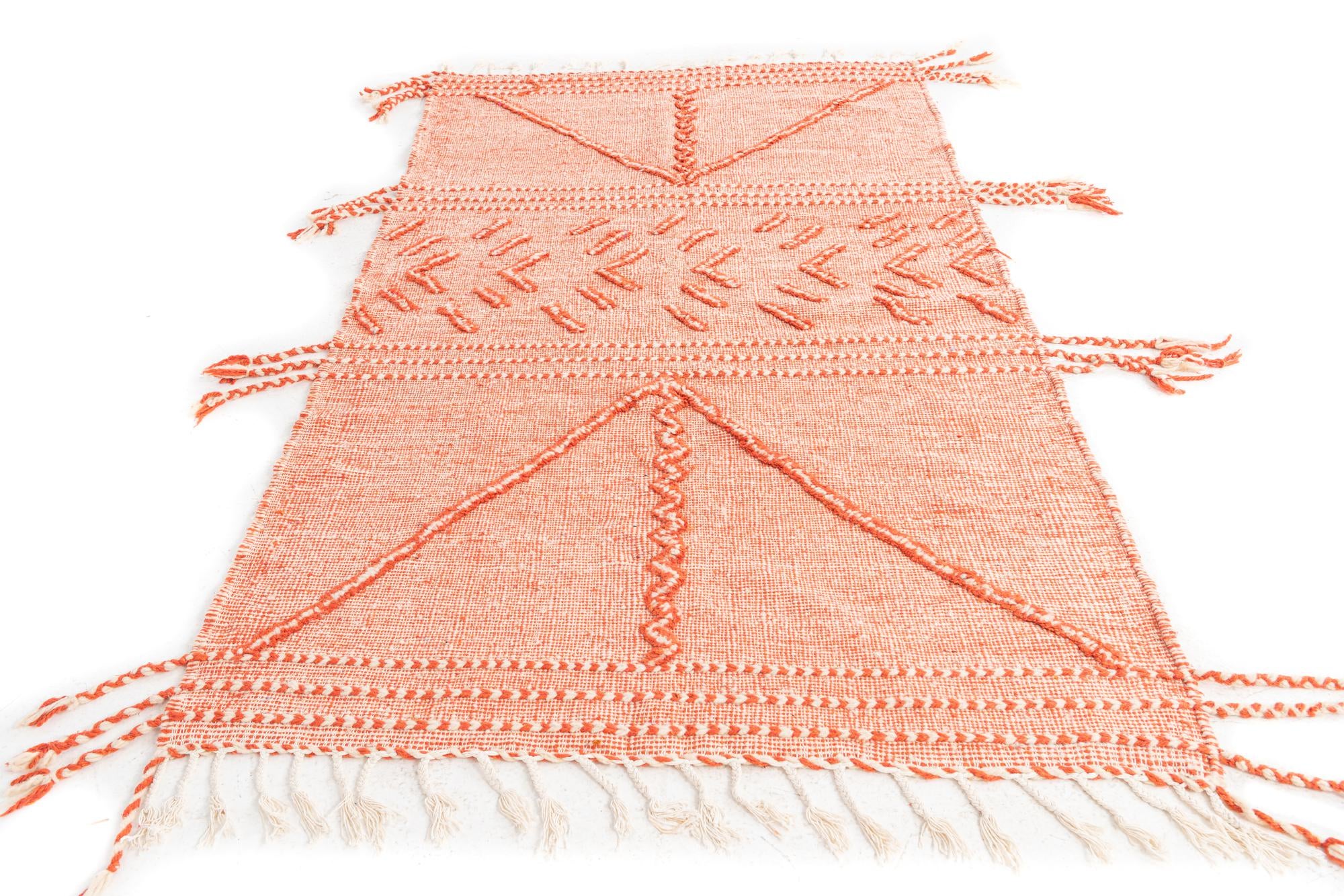4' 10 x 8' 2 Hand Knotted Moroccan Wool Rug