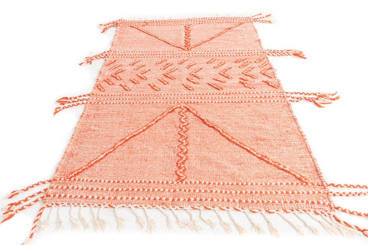 Detail image of 4' 10 x 8' 2 Hand Knotted Moroccan Wool Rug