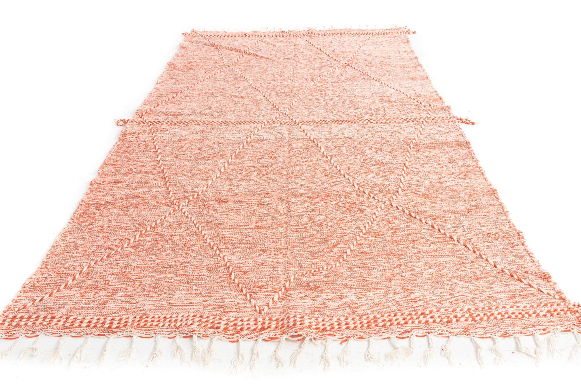 6' 6 x 11' 2 Hand Knotted Moroccan Wool Rug