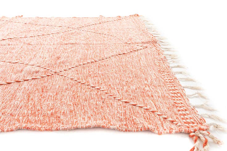 Detail image of 6' 6 x 11' 2 Hand Knotted Moroccan Wool Rug