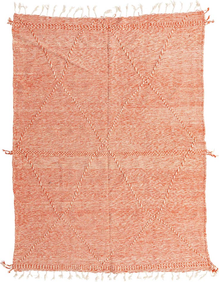 Detail image of 6' 6 x 11' 2 Hand Knotted Moroccan Wool Rug