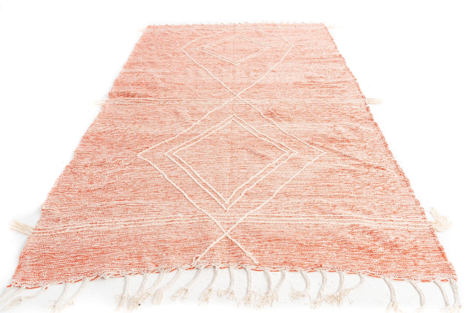 6' 3 x 10' Hand Knotted Moroccan Wool Rug