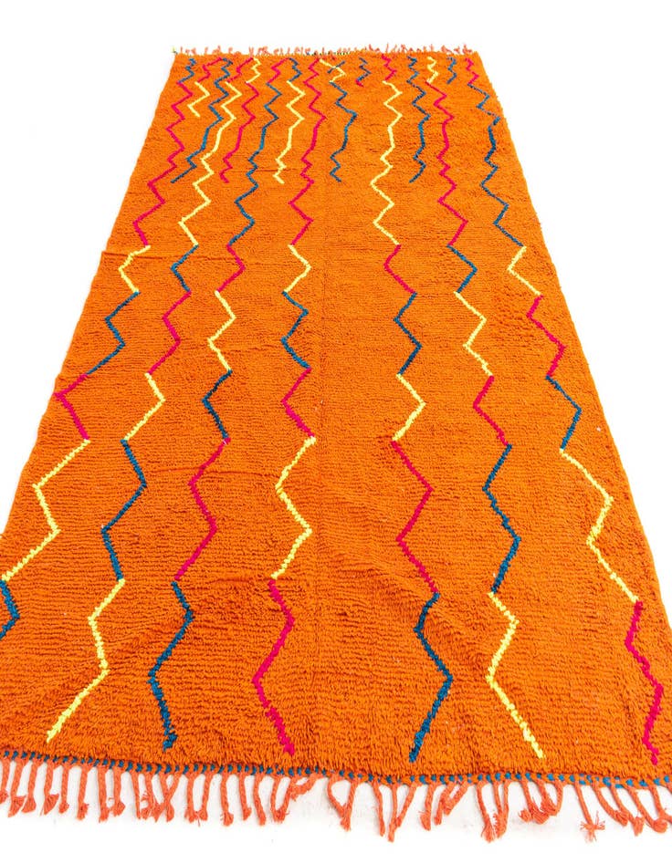 Detail image of 6' 10 x 10'  Hand Knotted Moroccan Wool Rug