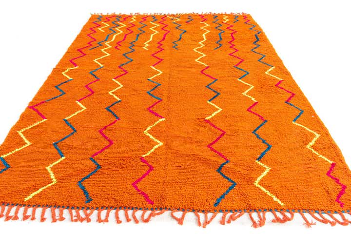 6' 10 x 10' Hand Knotted Moroccan Wool Rug
