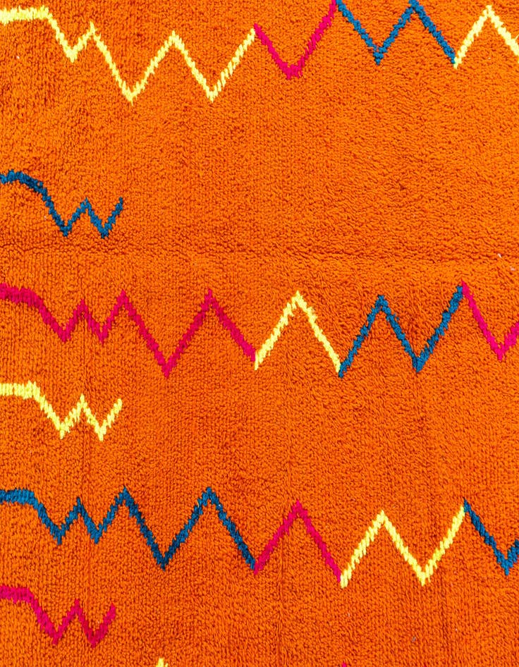 Detail image of 6' 10 x 10'  Hand Knotted Moroccan Wool Rug