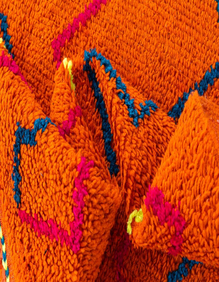 Detail image of 6' 10 x 10'  Hand Knotted Moroccan Wool Rug