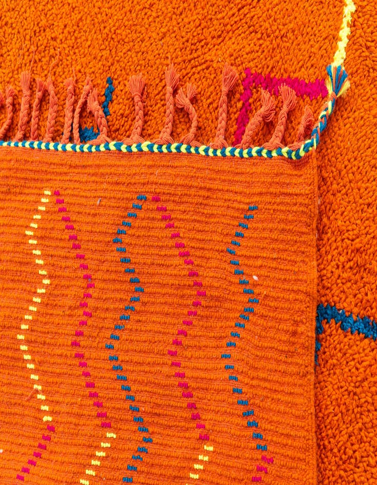 Detail image of 6' 10 x 10'  Hand Knotted Moroccan Wool Rug