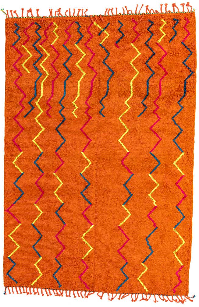 6' 10 x 10' Hand Knotted Moroccan Wool Rug