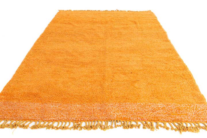 7' x 9' 6 Hand Knotted Moroccan Wool Rug