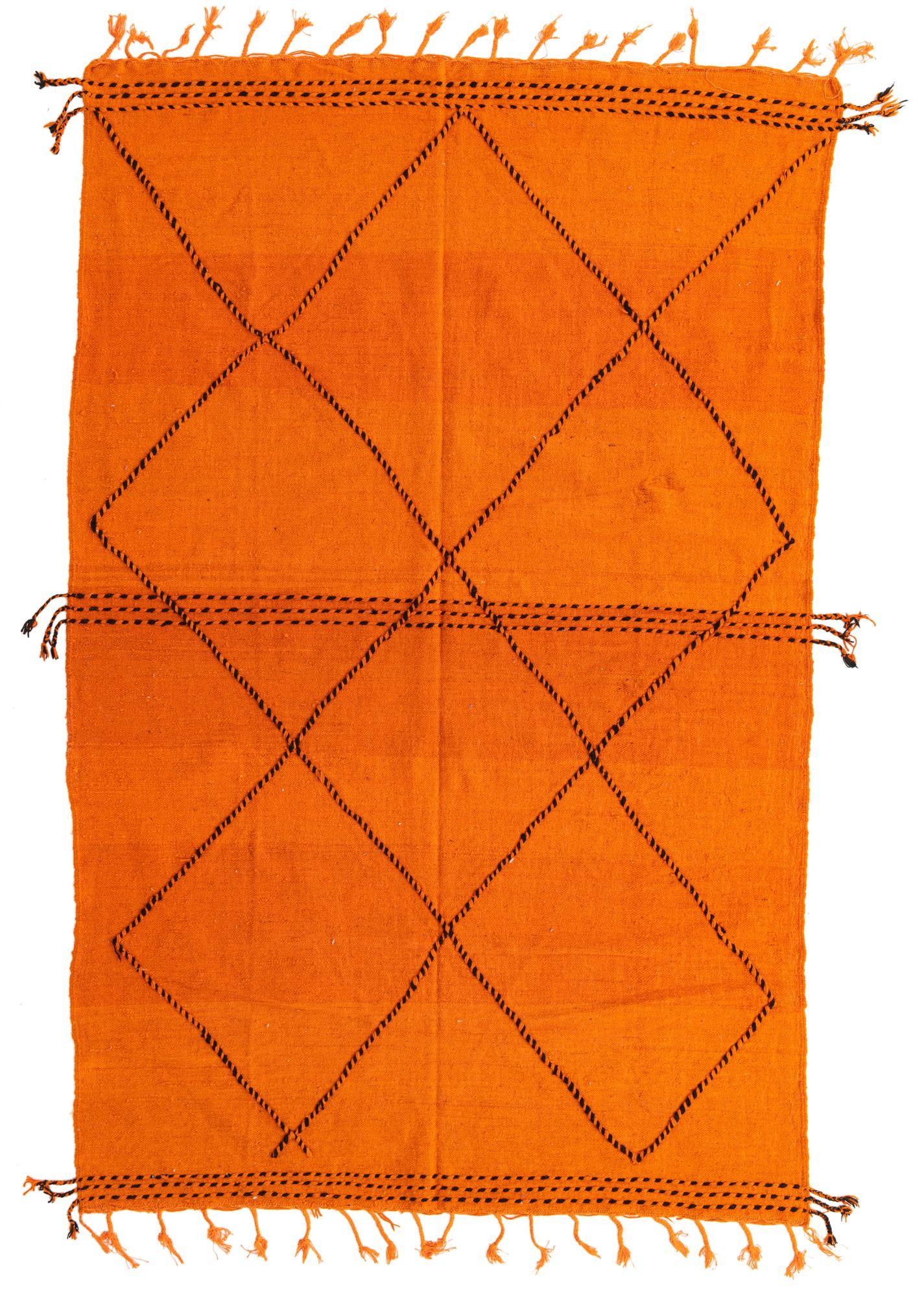 6' 5 x 9' 9 Hand Knotted Moroccan Wool Rug