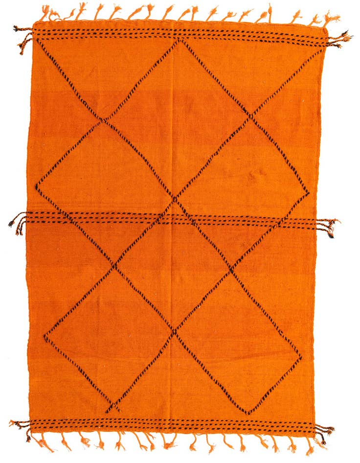Detail image of 6' 5 x 9' 9 Hand Knotted Moroccan Wool Rug