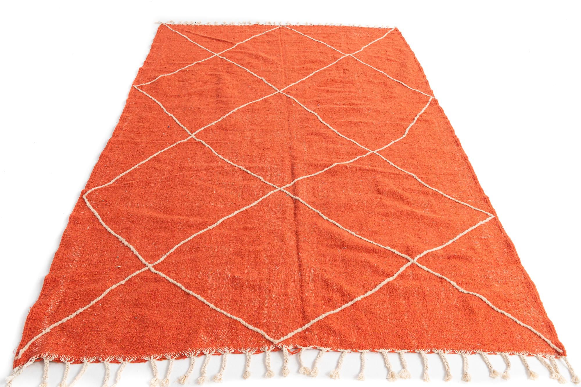 6' 5 x 10' 8 Hand Knotted Moroccan Wool Rug