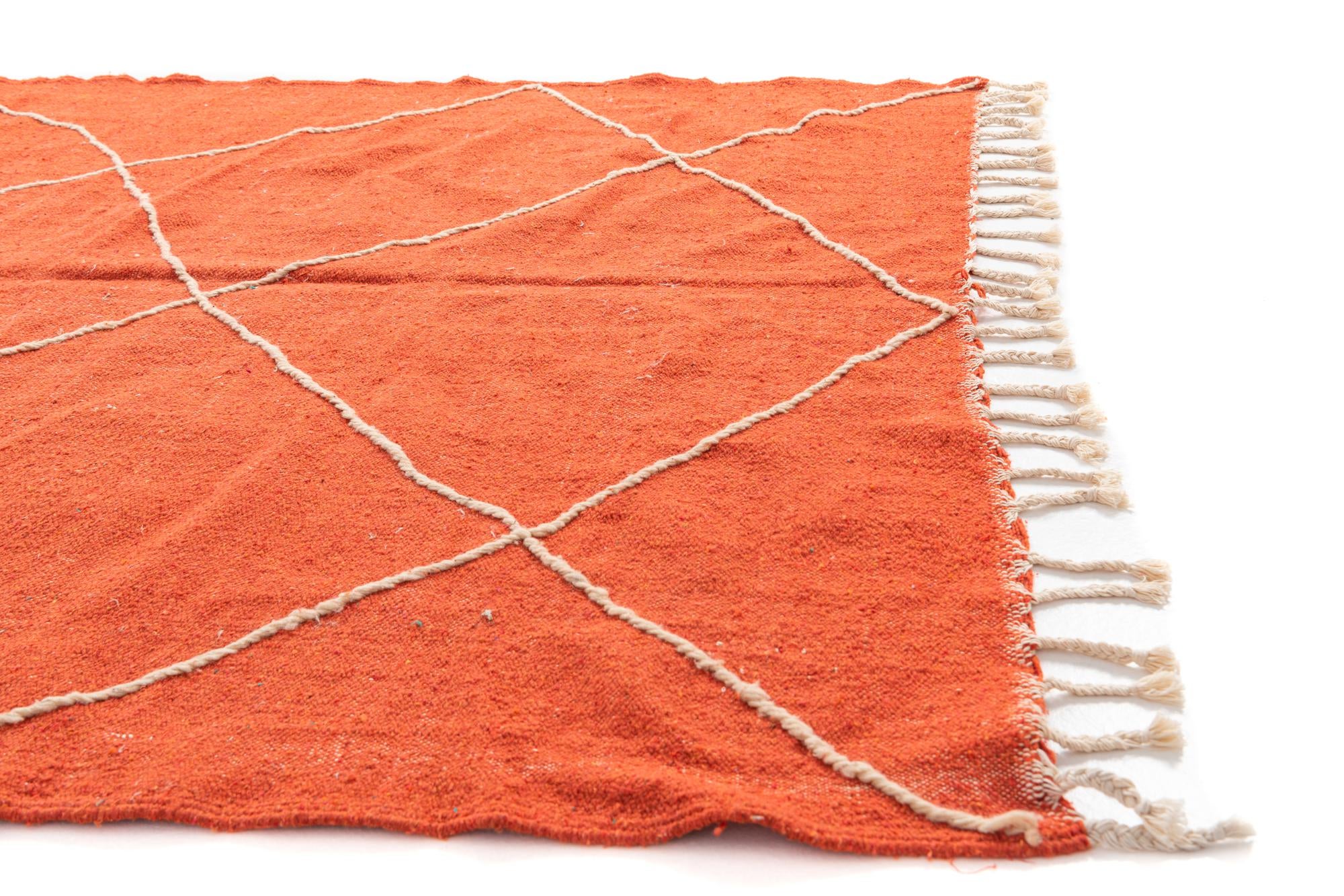 6' 5 x 10' 8 Hand Knotted Moroccan Wool Rug
