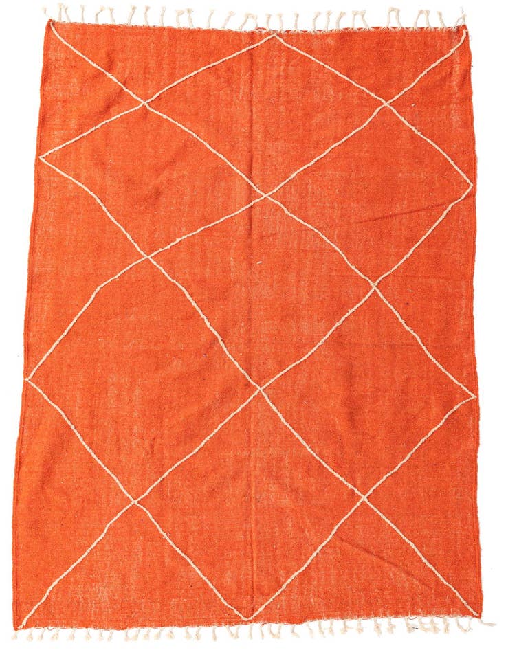 Detail image of 6' 5 x 10' 8 Hand Knotted Moroccan Wool Rug