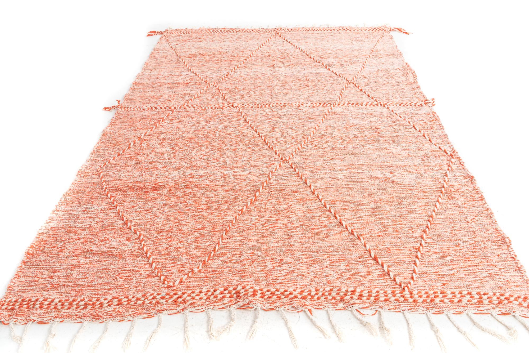 6' 9 x 10' Hand Knotted Moroccan Wool Rug