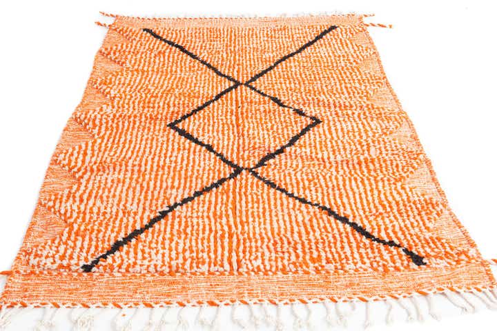 4' 3 x 6' 6 Hand Knotted Moroccan Wool Rug