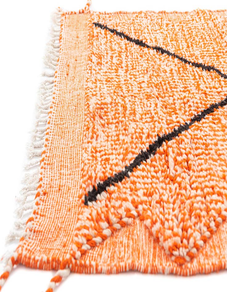 Detail image of 4' 3 x 6' 6 Hand Knotted Moroccan Wool Rug