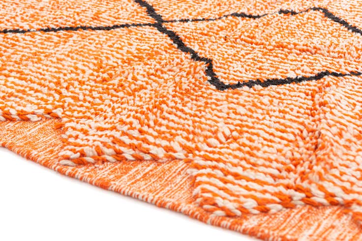 Detail image of 4' 3 x 6' 6 Hand Knotted Moroccan Wool Rug