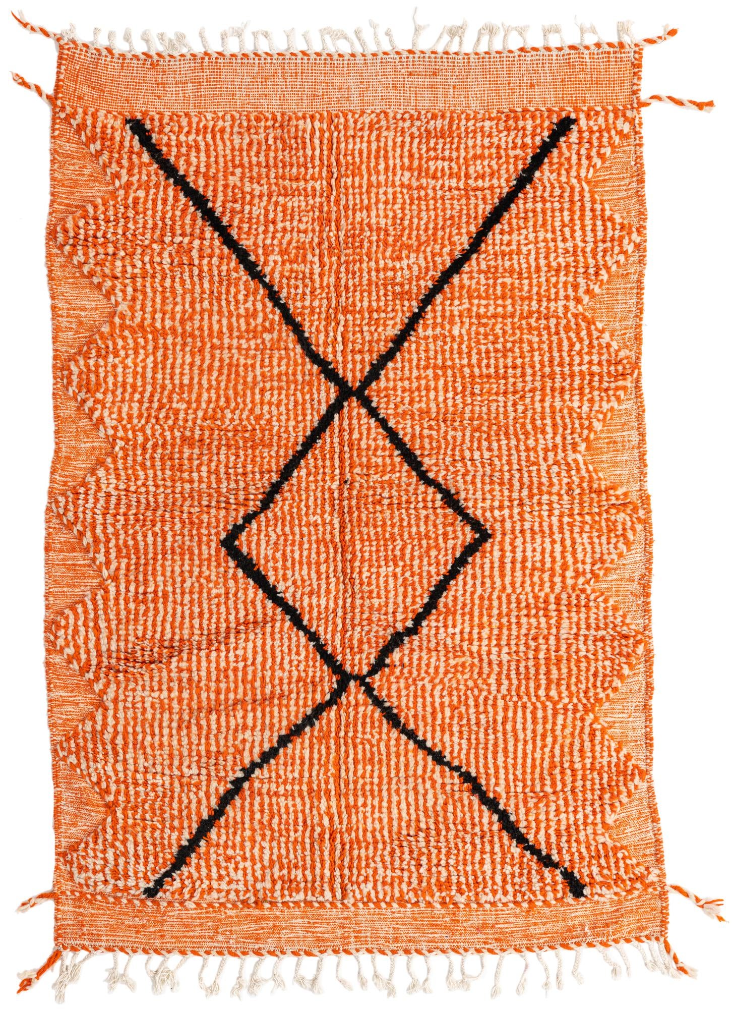 4' 3 x 6' 6 Hand Knotted Moroccan Wool Rug
