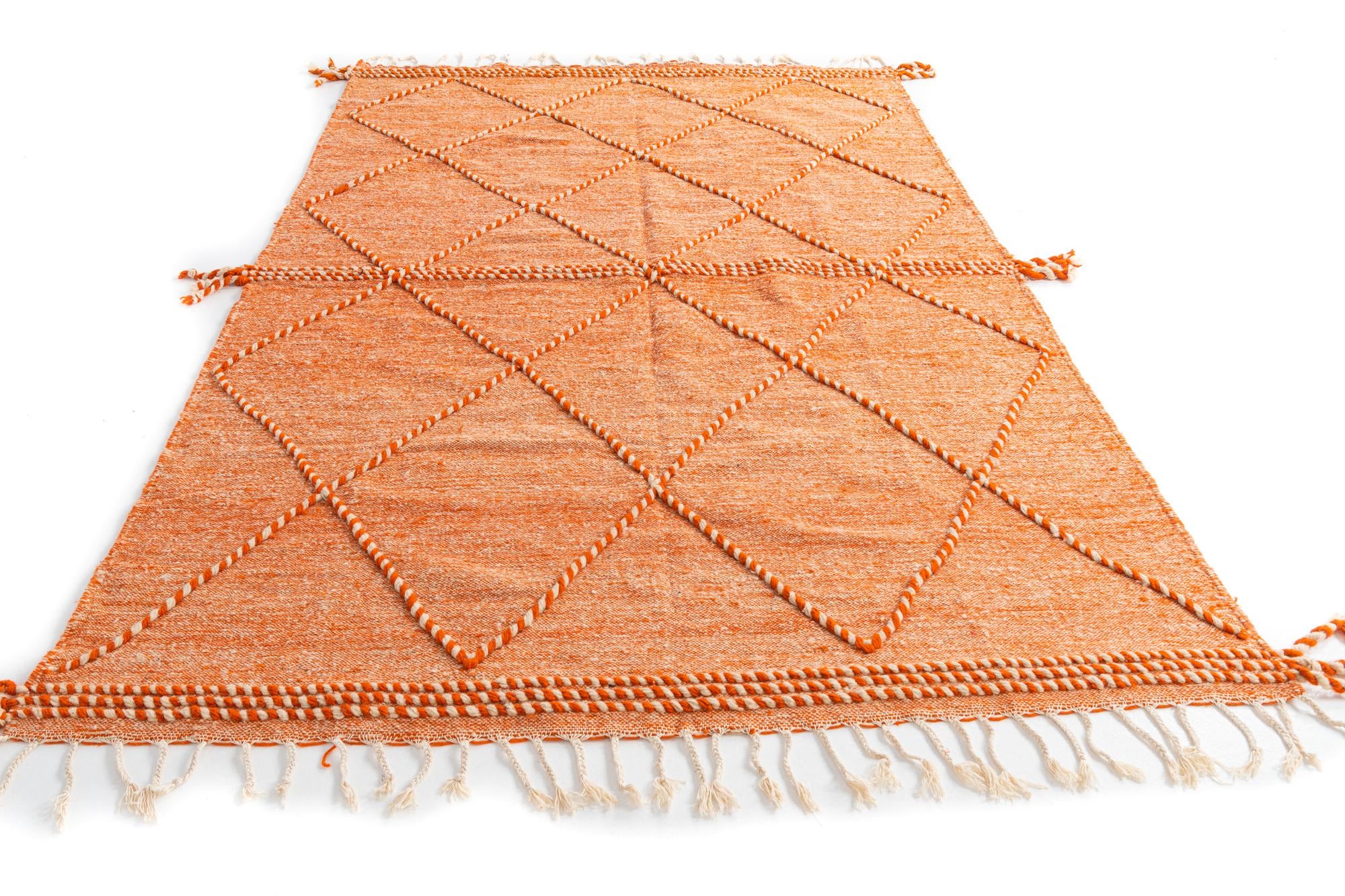 6' 6 x 9' 10 Hand Knotted Moroccan Wool Rug