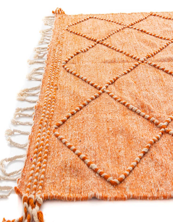 Detail image of 6' 6 x 9' 10  Hand Knotted Moroccan Wool Rug