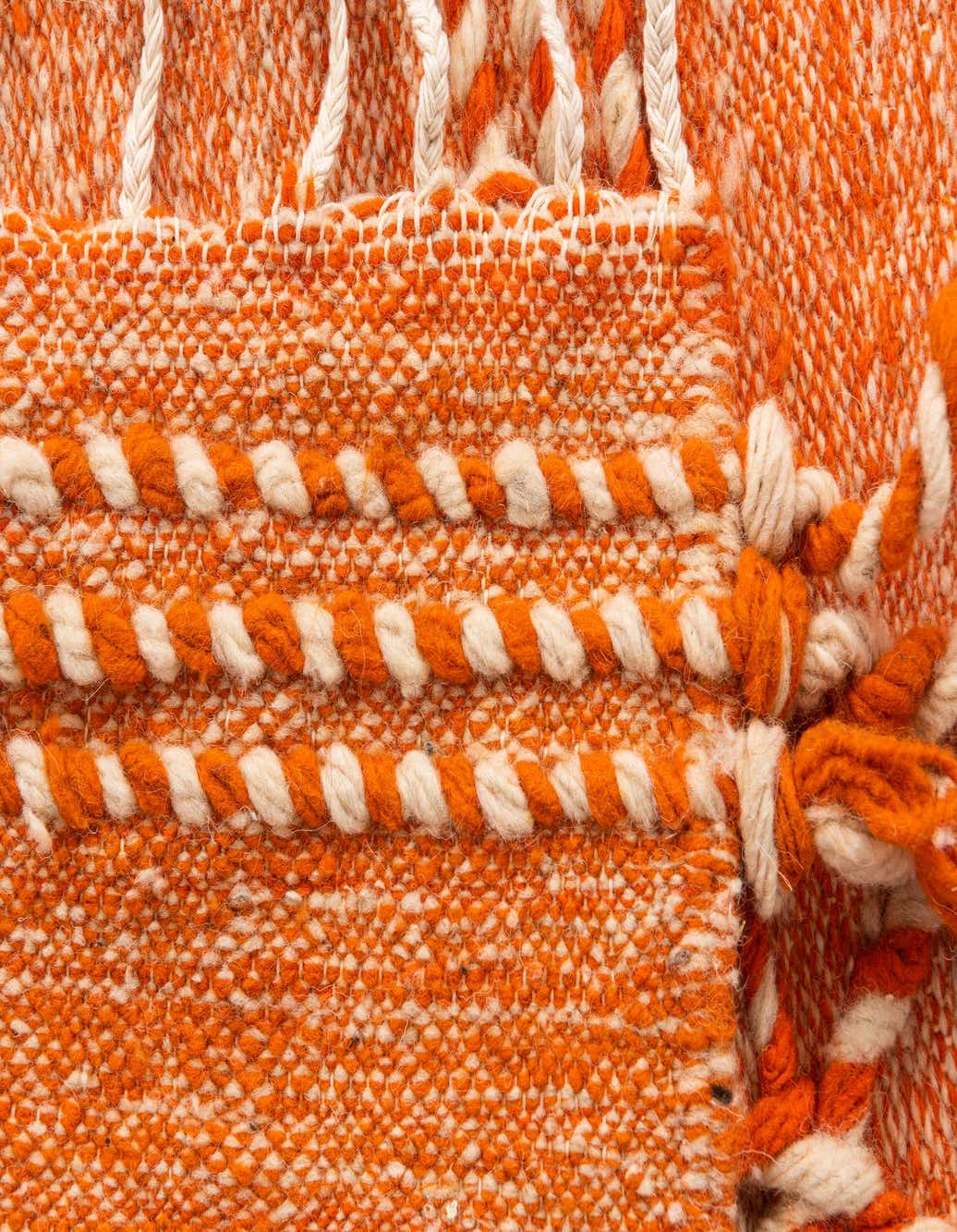 Detail image of  6' 6 x 9' 10  Hand Knotted Moroccan Wool Rug